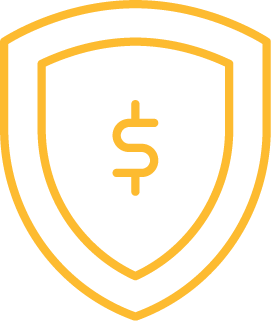 Isometric Shield Icon - Dark yellow