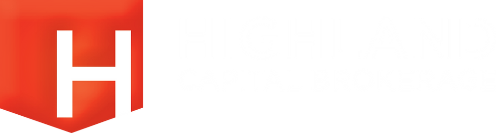 Highland Capital Brokerage Logo Transparent Background White Text